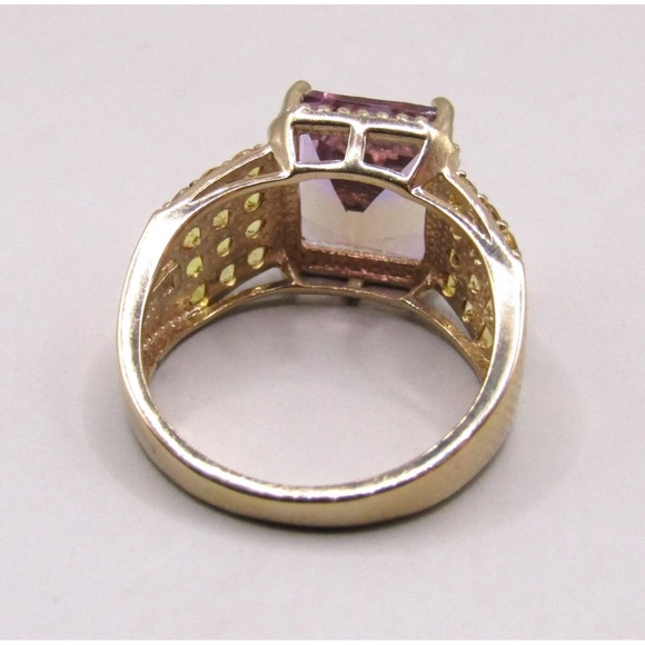 Rare Ametrine and Yellow Sapphire Ring - Picture 11 of 11